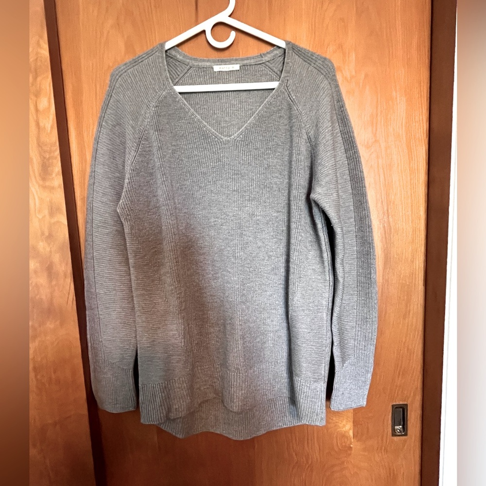 Matty M Light Gray Knit Top